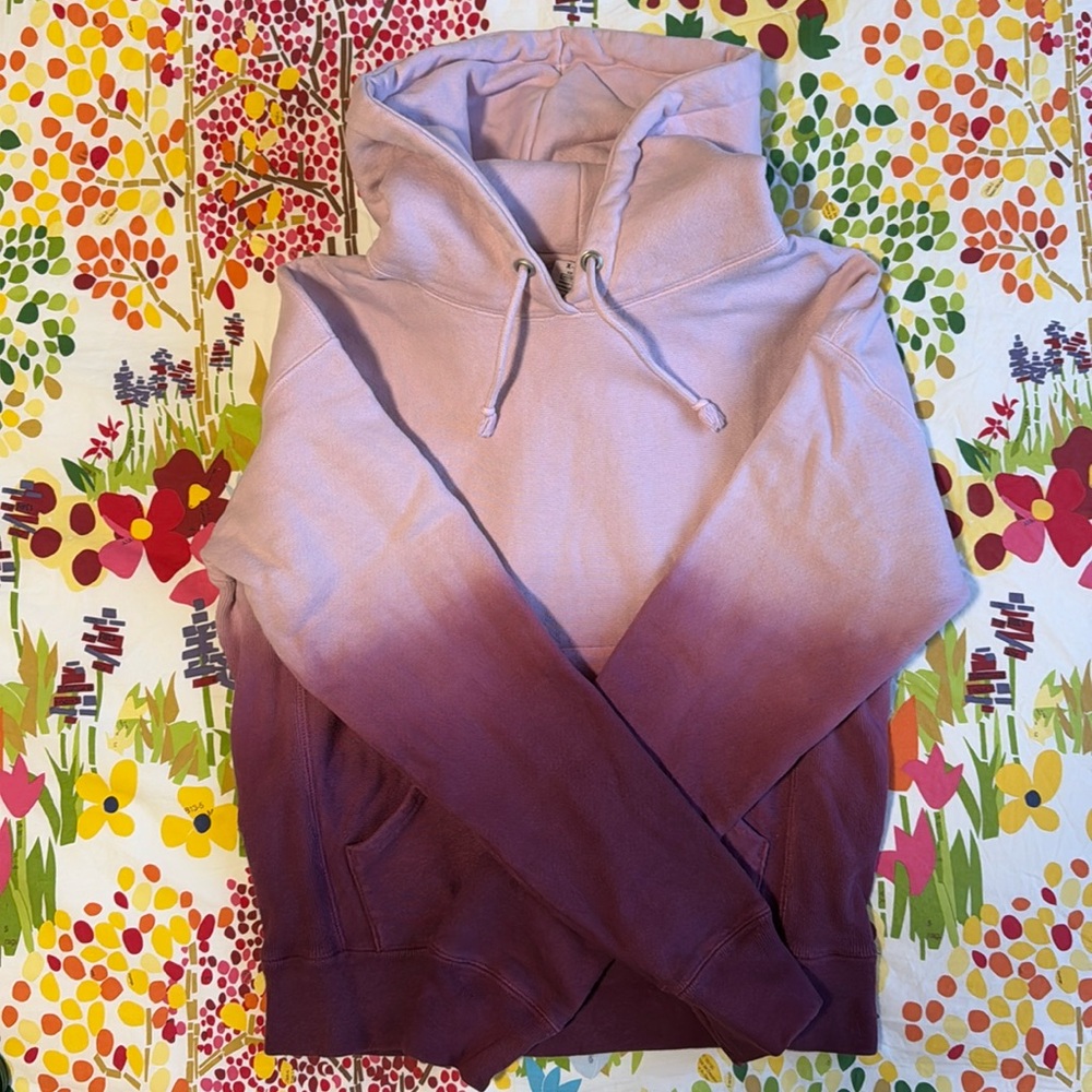 Champion X-Small Ombré Purple Hoodie Reverse Weave Short